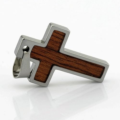 Tungsten Cross Gold Plated, Black Plated or Polished with Different Inlays and Stainless Steel Cuban necklace 16" to 28" in length3