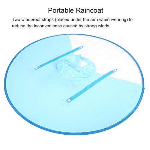 Image of Portable raincoat, umbrella hat with hood, dark blue, light blue, for kids girls boys(Light blue)