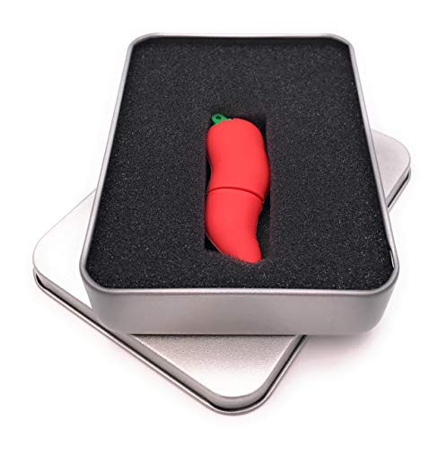 Clé USB 64 GB Onwomania en métal piment rigolo antichoc avec connexion rapide 3.0