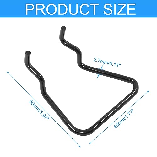 Lifcratms 36Pcs Pegboard Plier Holders, Black Double Loop Pegboard Hooks Metal Shelving Display Hooks Pegboard Tool Holder Hangers Accessories For Store Shop Supermarket thumb #1