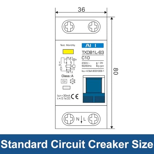 RCBO Tipo A 32A Interruptor Diferencial con Protección Overload 2