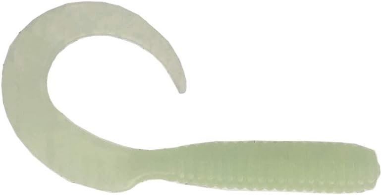 5" Grubs Glow,12 Pcs (4 Packs x 3 Pcs) for Freshwater & Saltwater Fishing, Soft Plastic Bait, Ideal for Bass, Walleye & Pike