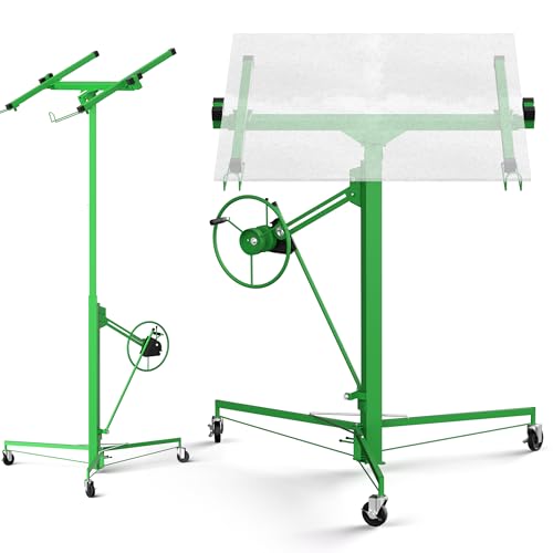 STANEW Elevador de placas XXL plegable hasta máx. 68 kg, para paneles de yeso y placas de riego, altura de trabajo regulable de 140 a 325 cm, altura de trabajo ajustable, máx. 290 cm de ancho