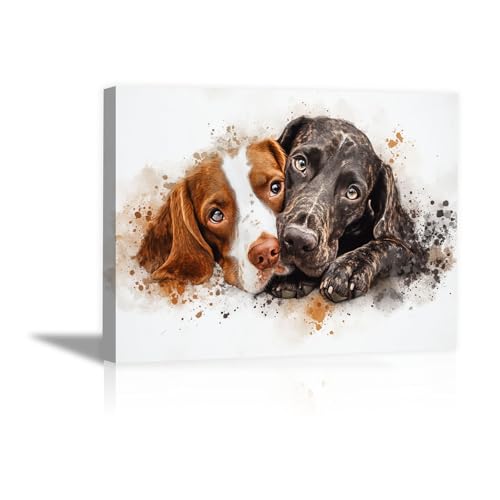 Tableau mural animal amusant portrait abstrait chien pour votre foyer