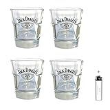 Gastro Qualität Jack Daniel\'s h2i 4 Stück < Original Whisky Becher Glas Tumbler 2cl / 4cl > > neues Model < <