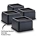 iPrimio Bed Risers 2 Inch Lift - Square, Heavy Duty, 4 Pack, Up to 10000lbs - Bed Raising Blocks, Furniture Risers, Couch Risers - Safe, Sturdy Bed Lifts for College Dorm Rooms, Tables, Desk Riser