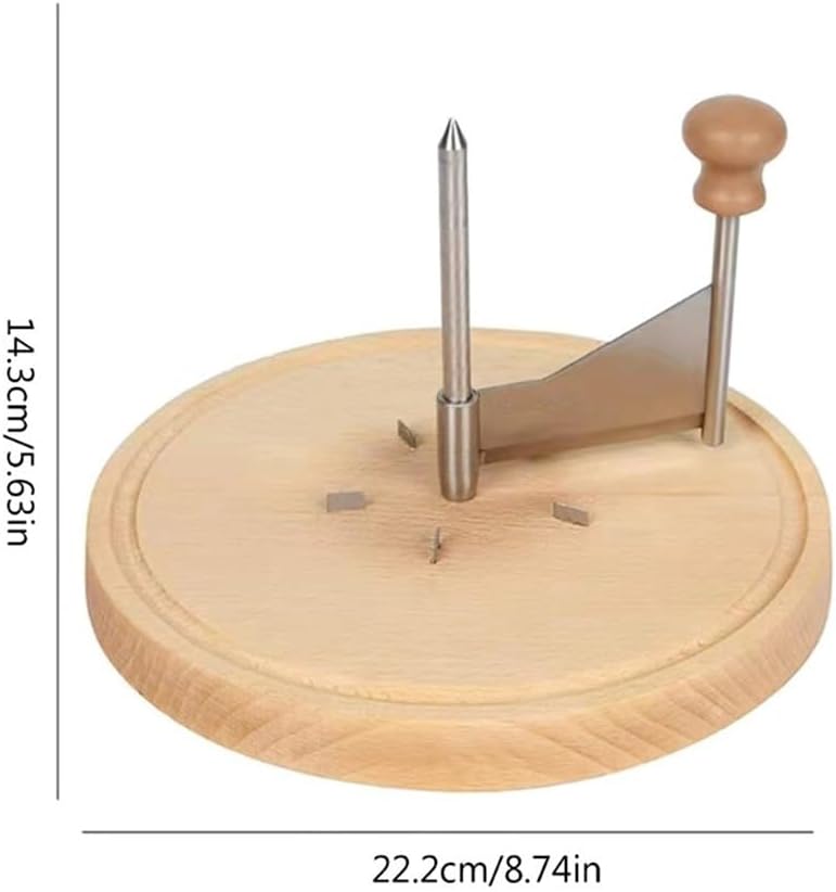 Cheese Curler Wheel, Cheese Shaver Curler Flower Maker Wheel Slicer With Wooden Base For Tête De Moine Chocolate Salads Charcuterie Boards Desserts 8.7 x 8.7 x 5.5 in