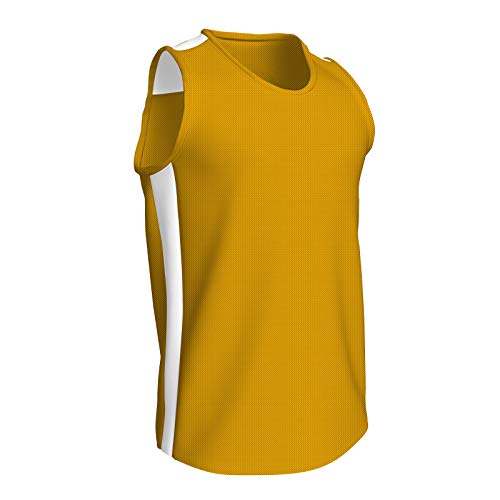 Maillot de athlétisme Champro TFJ01YGOWS doré et blanc en taille S