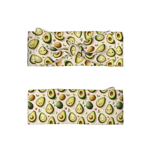 Cartoon Cute Avocado Print Baby Girl Bows Headbands Baby Girls Newborn Headbands Infant Toddlers 0-6 Months2