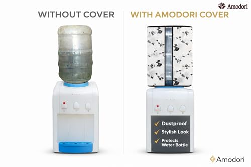 Image of Multicolor 20 Litre Water Dispenser Bottle Cover | Waterproof & Dustproof PVC Fabric | Reusable Protective Cover for 20L Water Can (floral-20)