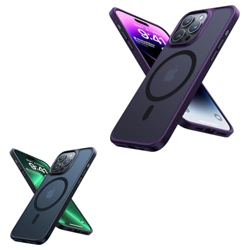 TORRAS Save 20% to Buy Black & Purple Magnetic Guardian Together for iPhone 15promax case