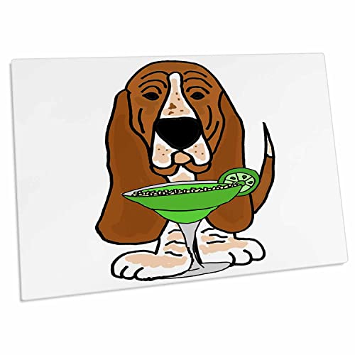 3dRose Basset Hound Desk Pad 23 x 16 pulg Rubber miniatura 1