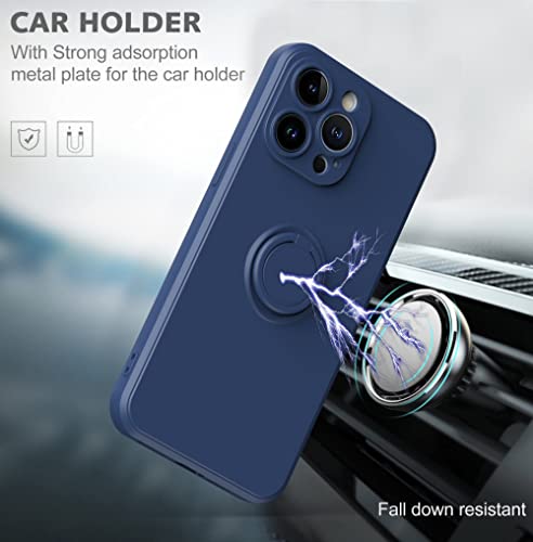 Coque silicone avec bague pour iPhone 13 Mini gris protection antichoc - 3