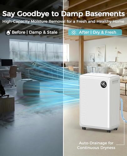 Dehumidifier for Large Basement with Drain