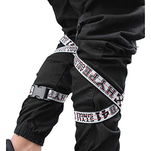 Calça Jogger Masculina Preta Sarja Com Fitas Tamanho:42;Cor:Preto