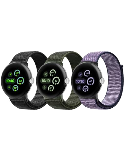 BlackPro Google Pixel Watch 3 45mm 41mm�o���h ���߉\�ȒʋC���X�|�[�c�X�g���b�v Google Pixel 3/2/1�p �o���h �j�����p (A-�u���b�N+�i�C�g�u���[+�A�[�~�[�O���[���APixel Watch3(4