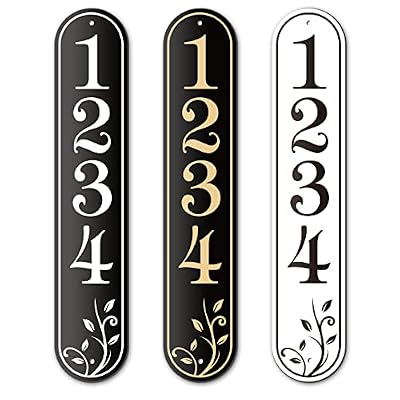 Beautiful House Number, Address Plaque Outside Sign - Mailbox Numbers (18" x 3.5") Customized Sign for House, Store, Office, Outside, 911 Visibility Signage, Any Font (Rounded Corners)