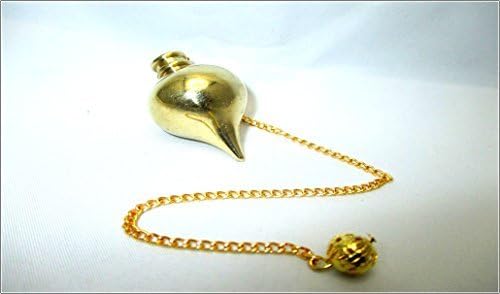 Miniatura 4 de Jet Gold Plated Cono Pendulum Pot Chamber Reiki Wiccan Free Booklet Jet International Crystal Therapy Healing Dowsing A++ Respuestas espirituales