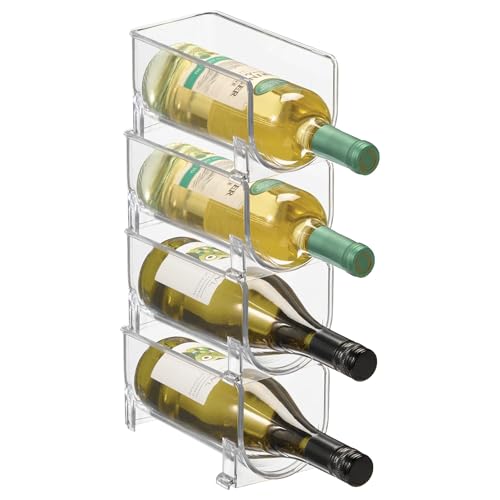 iDesign Stackable Bottle Holder for Water or Wine Bottles - Set of 4 - Clear by InterDesign - Used condition - CA$33.89