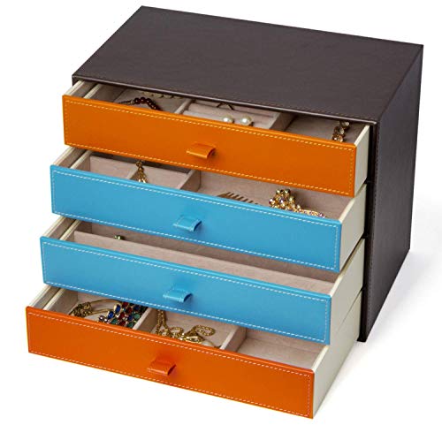 Kendal Large Jewelry Box Leather Jewelry Organizer Display Storage Case