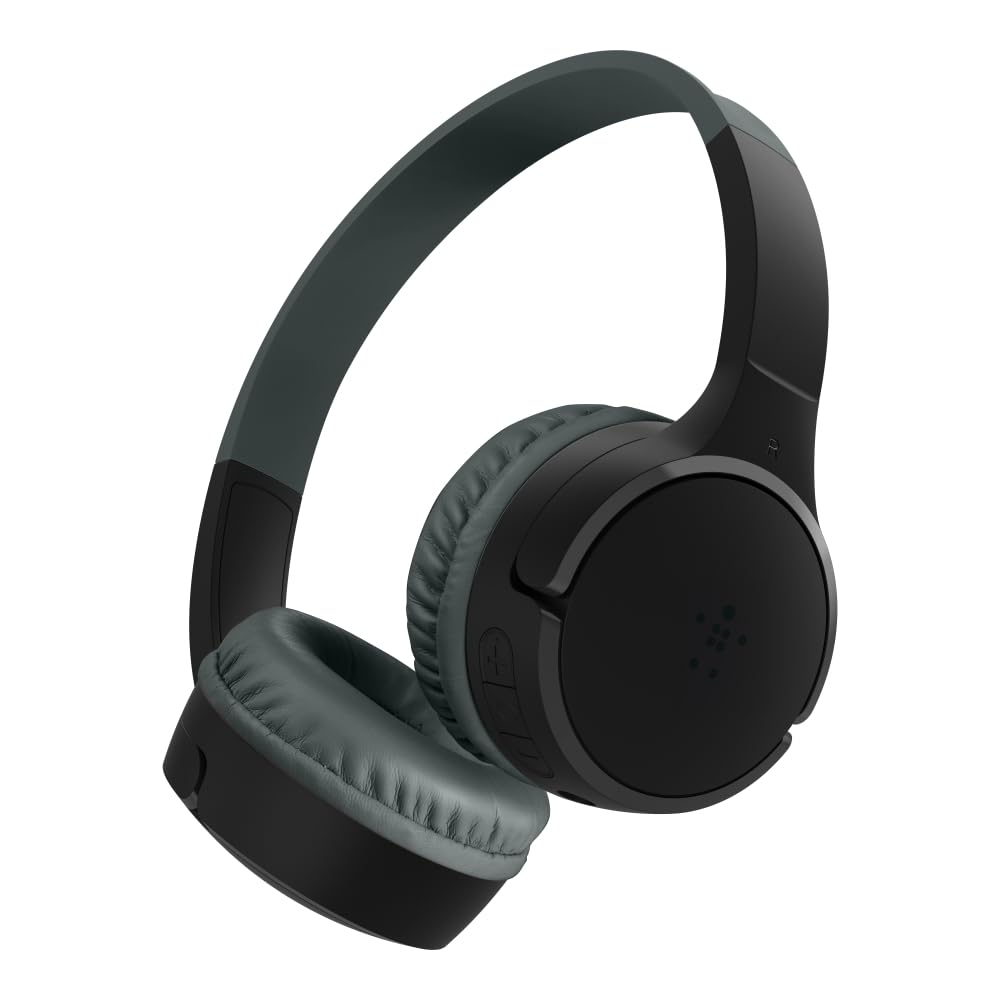 Belkin SoundForm Mini Wireless Headphones for Kids with Built-in Mic, 30 Hr. Playback Time and Fun Labels - Surface Mounted Headphones for Education, School, iPhone, iPad, Galaxy - Black-image-38