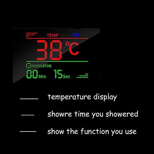 Panel de ducha LED de acero inoxidable con boquillas de masaje, ducha de lluvia y ducha de mano de acero inoxidable cepillado para bienestar de lujo y placer al ducharse miniatura 6