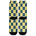 SyXIOP Yellow and Blue Checkerboard Fashion mens crew socks running athletic wicking socks womens size (2-Pair)