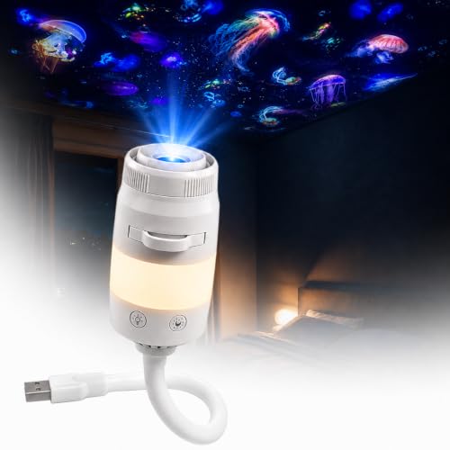 2-in-1 Galaxy Projector Night Light with 13 HD Projection Slides, USB Portable Starry Sky Night Light with 360° Rotation & Dual Auto-Off , Mini LED Ceiling Wall Lamp for Car Decor Bedroom Adults Gifts - image 1