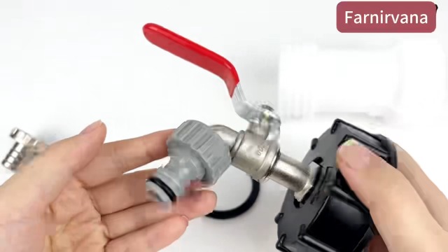 Raccord Et Robinet Pour Cuve IBC 1000L Farnirvana - Adaptateur S60x6, Filetage 3/4", Avec Rallonge | Récupérateur Eau Pluie, Jardin