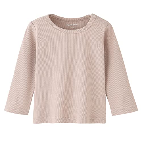 Baby Long Sleeve Shirts Infant Toddler Tshirt Ribbed Undershirts for Girls Boys Clothes 6 Months-3 Years
