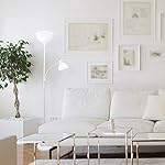 Simple Designs LF2000-WHT Mother-Daughter Floor Lamp with Reading Light, White - Image 4