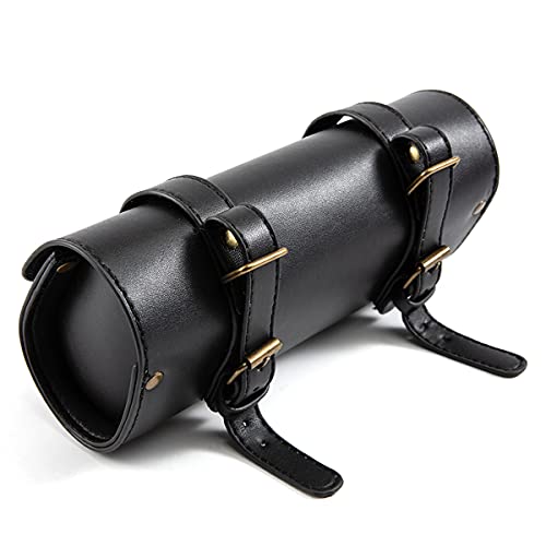 Motorrad Satteltasche Mini Motorradgabel Lenker Pu Leder Werkzeug Aufbewahrungstasche (A)