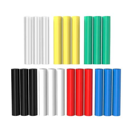 Aoje-Link Heat Shrink Tubing Kit, Heat Shrink Tubes Wire Wrap, Ratio 2:1 Electrical Cable Sleeve Assortment for Long Lasting Insulation Protection (ID 6mm, 7 Colors)21pcs Yellow,Blue,Green,White