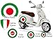 GamesMonkey Adhésifs Stickers Vespa Set Piaggio Vespa Drapeaux Italie Roue