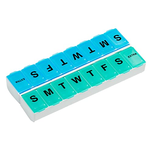 EZY DOSE Weekly (14-Day) Pill Organizer, Vitamin and...
