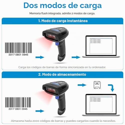 Miniatura 5 de Netum Nt-1228bc Bluetooth Ccd Escáner De Código De Barras Portátil Usb Inalámbrico 1d Ccd Códigos De Barras Imager Para El Pago Móvil Pantalla De Ordenador De Pago Compatible Con Ios Y Android