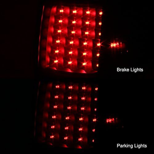 AKKON - For 07-13 Toyota Tundra Pickup Truck Black Smoke Rear LED Tail Lights Brake Lamps Replacement Pair
