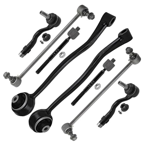 Image of Detroit Axle - 8pc Front End Suspension Kit for 2011-2017 BMW X3, 2015-2018 BMW X4, 2 Lower Forward Control Arms 4 Outer Inner Tie Rods 2 Sway Bar Links 2016 Replacement