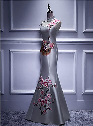 Keting Mermaid Flower Pattern Satin Corset Prom Party Bridesmaid Dress Evening Shower Pageant Celebrity Gown for Wedding3