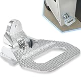 5236586 Heavy Duty Silver Folding Truck Step, Multi-Purpose Automotive Entry Door Assist Safety Foot Steps/Grab Handle for Trailers, RVs, Buses, Boat, Camper and Emergency Vehicles (Stainless Steel)