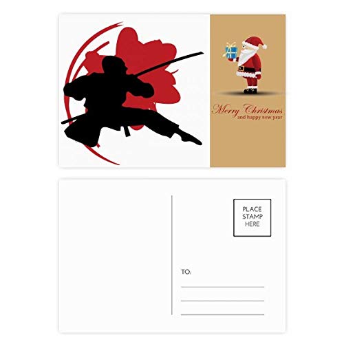 Lot de 20 cartes postales japonaises de Samouraïs et Sakura pour correspondance