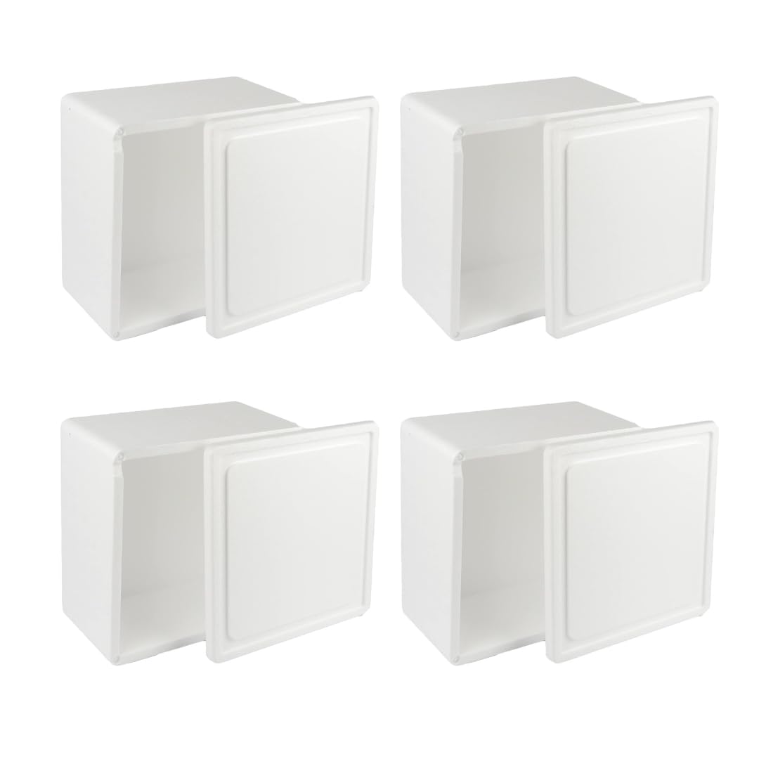 PZ 4 SCATOLA TERMICA BIANCA QUADRATA MISURE ESTERNE 35 X 35 CM+ COPERCHIO CASSA