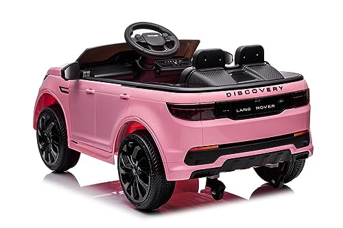 Kinderfahrzeug - Elektro Auto Land Rover Discovery 5 - lizenziert - 12V7AH, 2 Motoren- 2,4Ghz Fernsteuerung, MP3, Ledersitz+Eva (Pink)