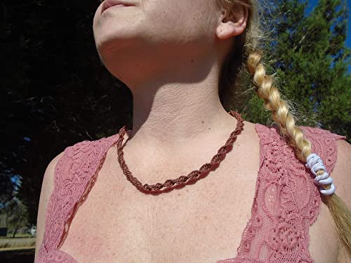 Beach Hemp Jewelry Dark Brown Hemp Necklace Choker Tie On Adjustable For Men Women Teen Girls Handmade In Usa #TOP4