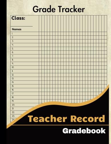 Teacher Record Book: Class Gradebook: Vintage Cover | 8.5"x11" | 122 Pages | Simple Tracker to Document Student's Grades and Attendances. Classroom Admin Tasks Made Easy!