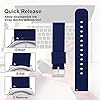 Cobee Silicone Watch Bands - Quick Release Waterproof Soft Rubber Replacement Straps with Silver Plated Stainless Steel Buckle (20mm-Dark Blue) #3