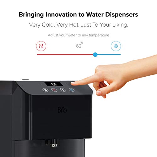 Image of Brio Moderna Self-Cleaning Bottleless Countertop Water Cooler Dispenser - with 3-Stage Water Filter and Installation Kit, Tri Temp Dispense, and LED Night Light - UL /Energy Star Approved