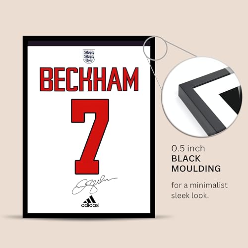 Image of Posternet David Beckham Wall Poster Frames | 8x12 inch | World Cup special signed Jerseys Series | Hanging Wall Artwork Frames for Living Room, Bedroom, Office and Etc