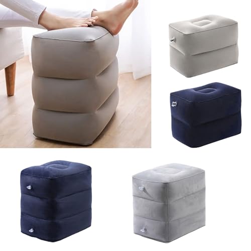 Repose-pieds gonflable avec surfaces floquées douces ergonomiques