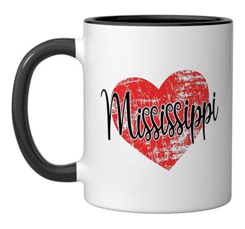 Taza de cerámica con diseño Mississippi Love, 11 oz miniatura 1